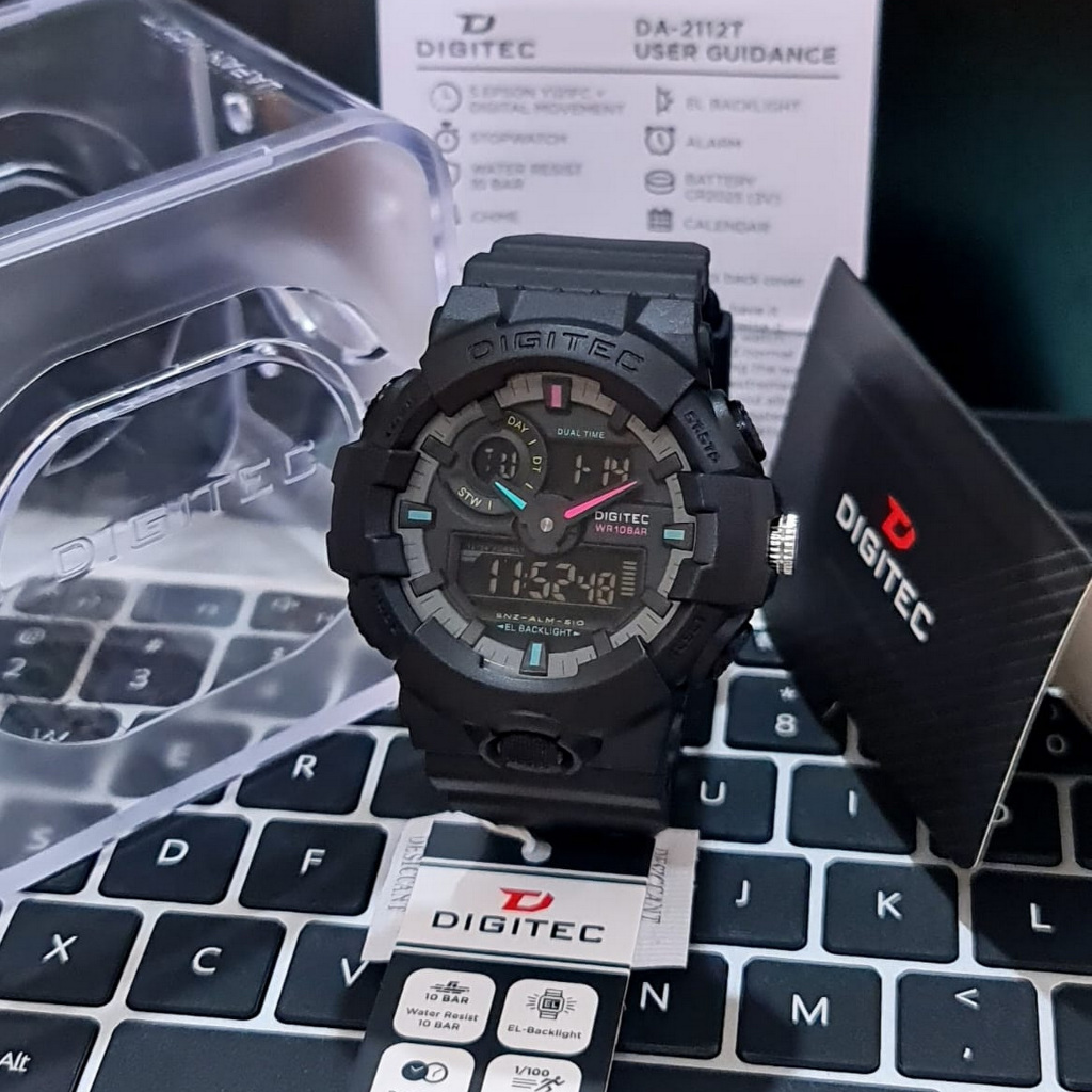 Jam Tangan Pria Digitec DA 2112 Original Rubber
