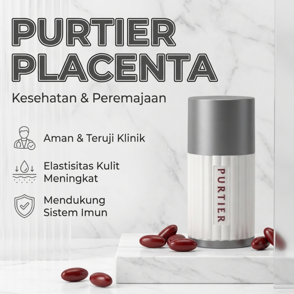 Purtier Placenta Edisi 7 Original 60 Kapsul Anti Penuaan Sel Impor Singapura