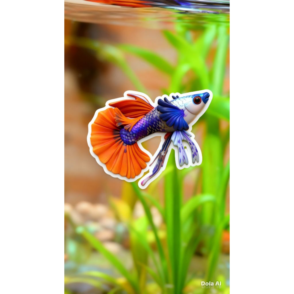 stiker Guppy prtd ribon Vin c