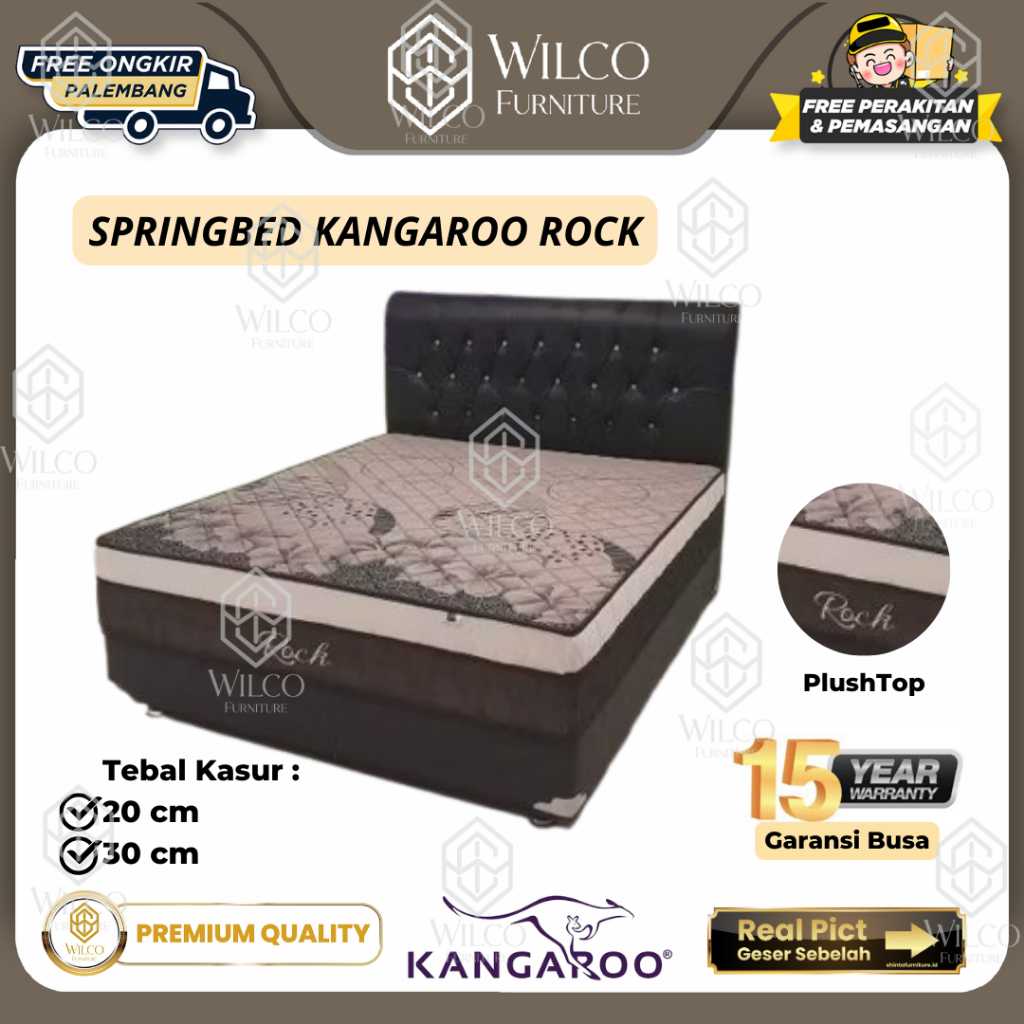 Kasur Busa S2 Kangaroo Rock Plushtop / Matras Density 20 Palembang - Matras Aja, 120x200x20CM