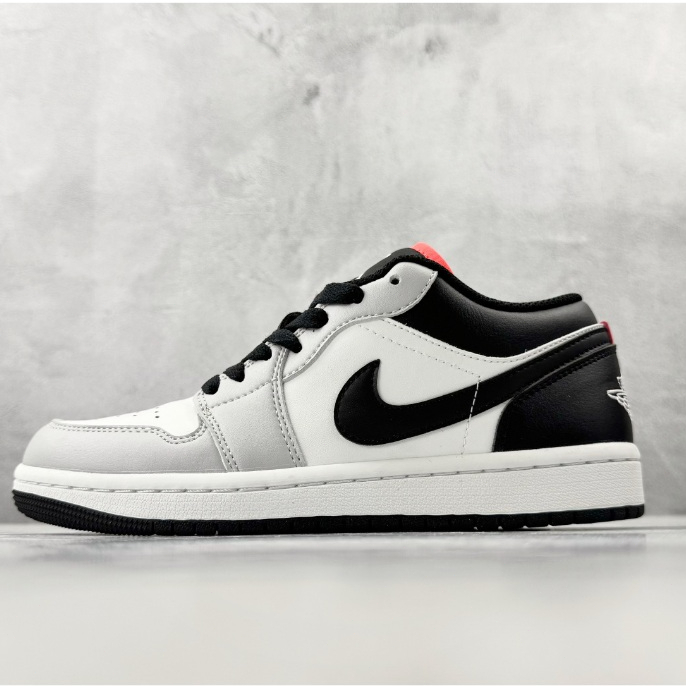 Sepatu Air Jordan 1 Low Abu-abu Putih Hitam Pria Wanita Premium
