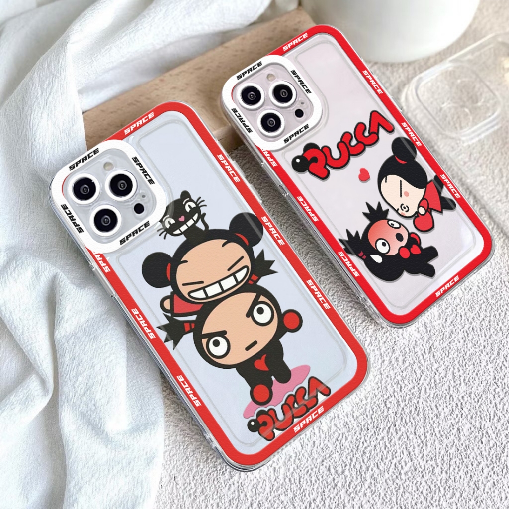 (OP7) Softcase Magsafe Glossy Clear Case Motif Pucca Lucu For Oppo A6X A6 PRO A3X A5X A60 A3 A5 PRO 