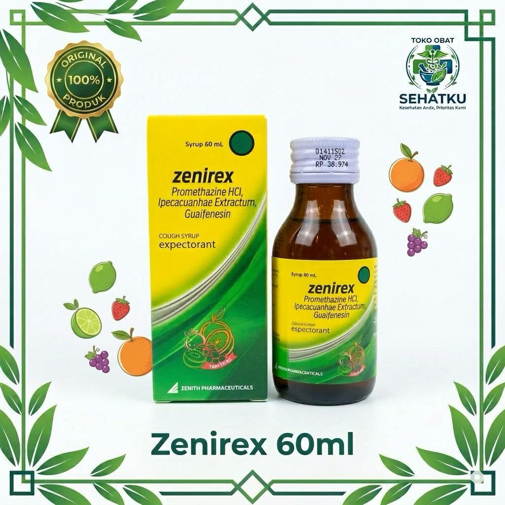 Zenirex Syrup 60ml - Obat untuk Batuk Berdahak Alergi pada Anak Original 100%