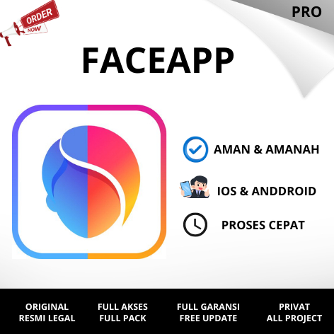 FaceApp Pro Asli (Premium) untuk iOS & Android - Langsung Aktif