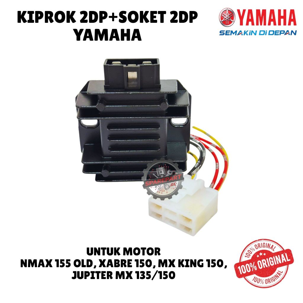KIPROK 2DP + SOKET 2DP ORIGINAL YAMAHA, NMAX 155 OLD, XABRE 150, MX KING 150, JUPITER MX 135/150