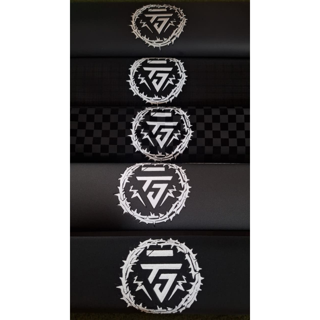 Sarung Kain Kulit Jok Motor Logo TJ Variasi Motif Catur Bludru Napa Halus Motor Beat Supra Vega Mio 