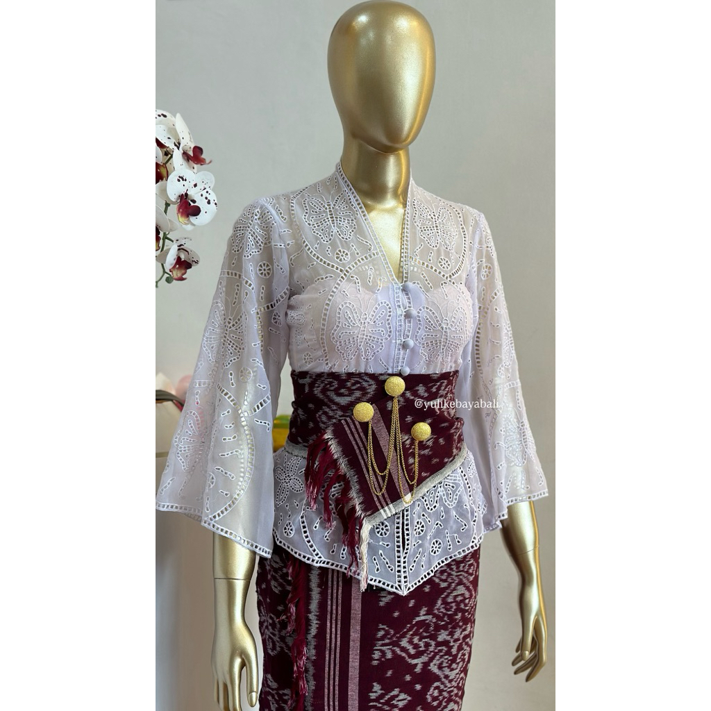 Kebaya Bordir Special putih by Yuli kebaya Bali