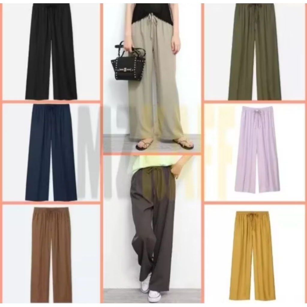 celana kulot Uniqlo bahan rayon Celana kulot rayon uniqlo kulot premium