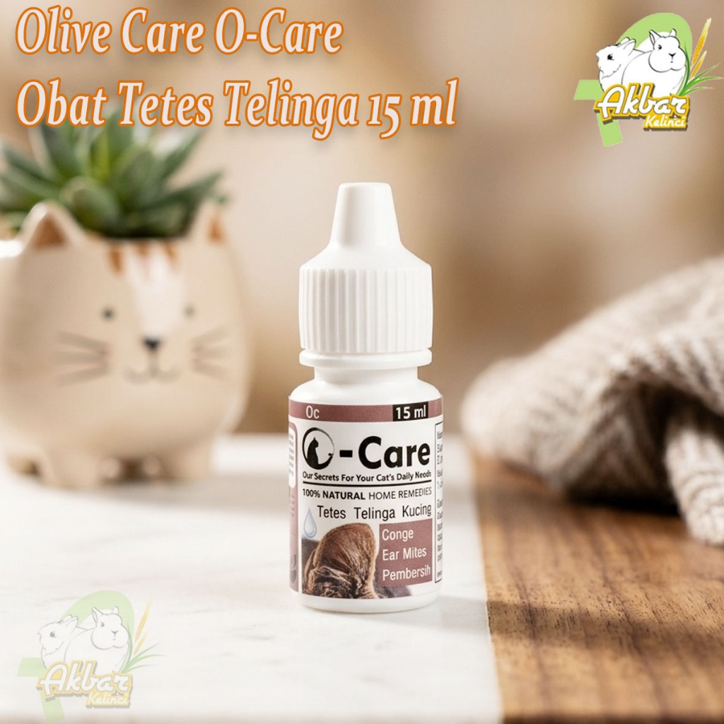 Tetes Telinga Kucing Olive Care - Emulsi Cair, Aman untuk Ibu Kucing Hamil, Penyembuhan Radang Telin