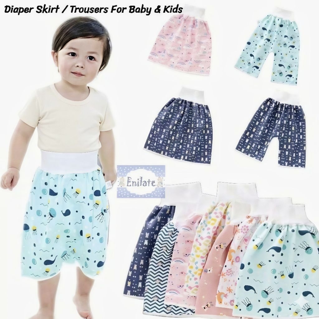 Rok Ompol & Celana Perlak Rok Popok Waterproof Tahan Bocor Bisa Dicuci / Diaper Skirt Training Pants