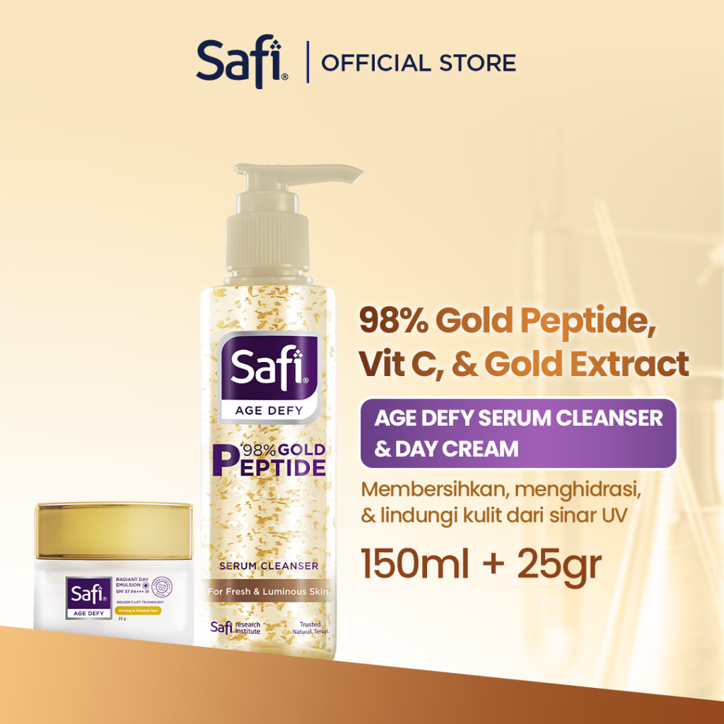 Safi Paket Cerah Setiap Hari (Age Defy Serum Cleanser 150Ml , Age Defy Day Cream 25Gr) - Pelembap/Kr