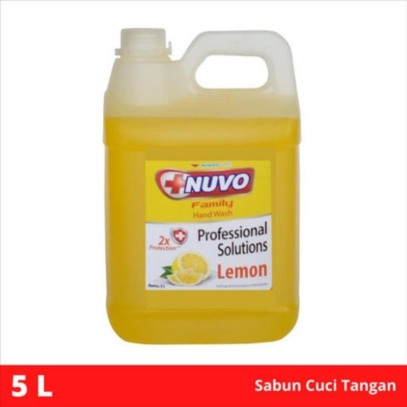 Sabun Cuci Tangan Nuvo 5 Liter Sabun Cuci Tangan Nuvo Antibacterial [DIKIRIM TANPA LABEL/STICKER]
