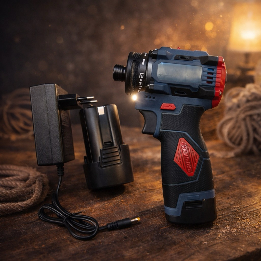Bor Cordless Mini Brushless – Tenaga Kuat, Portable & Multifungsi + Charger