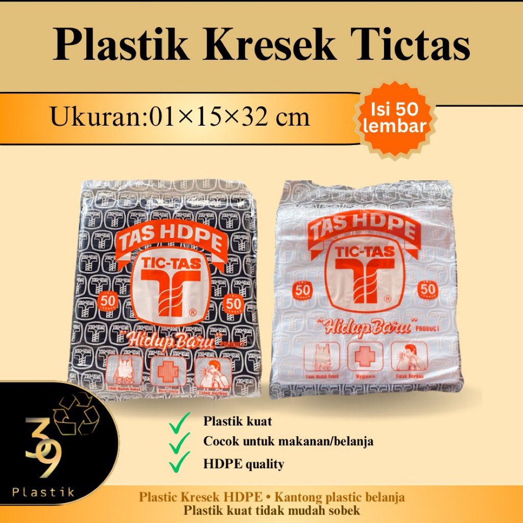Plastik Kresek Tictas 01 x 15 x 32 ( Tic Tas Kecil )