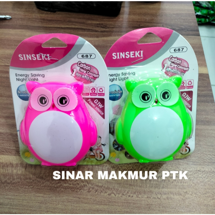 LAMPU TIDUR LED/LAMPU MALAM LED BURUNG HANTU / LAMPU TIDUR SINSEKI BURUNG HANTU