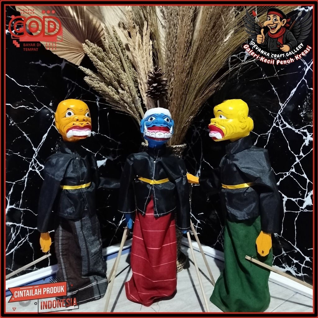 Wayang Golek Denawa Buta 45cm – Buta Budeg, Buta Botak & Buta Punk | Bisa Pilih Karakter