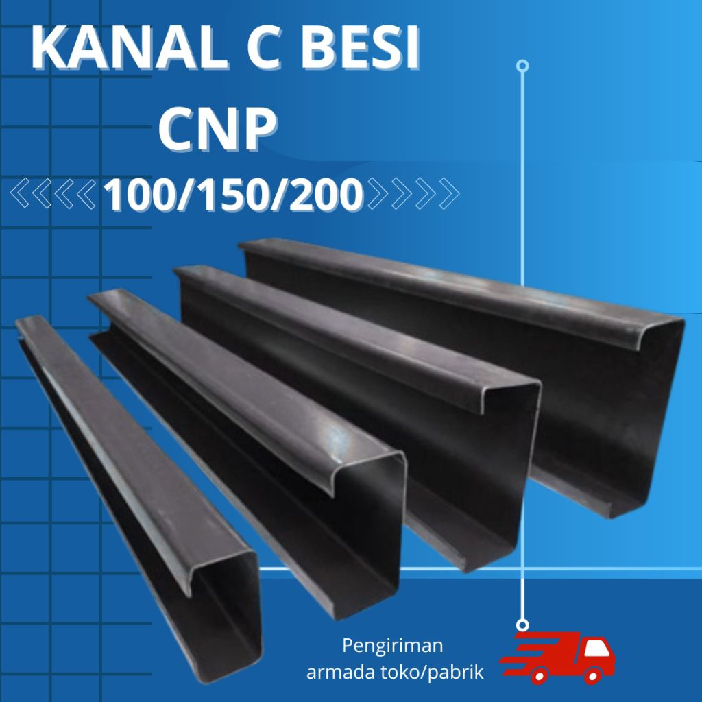 Besi CNP 75.100.150.200 panjang 6 Meter Kanal C baja besi Super Kuat Anti Karat