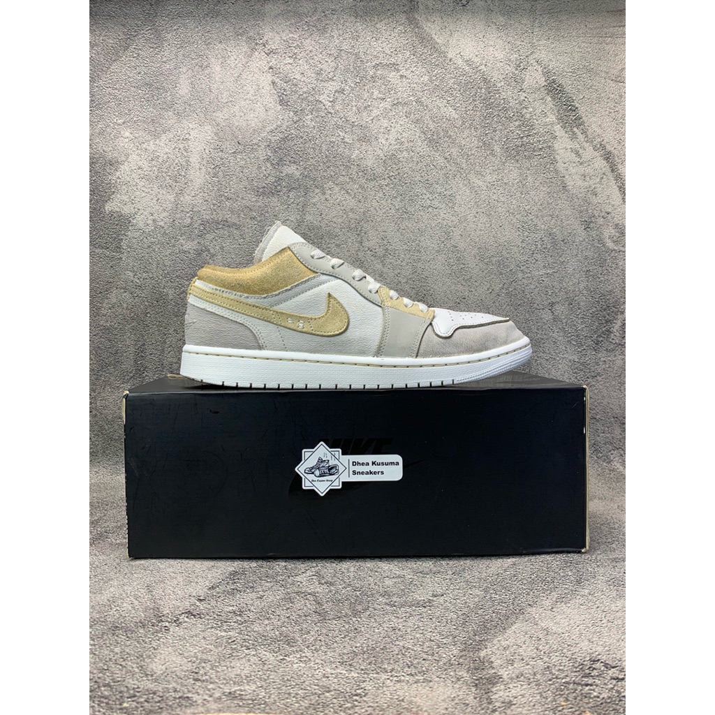 Sepatu Second Air Jordan 1 Low SE Craft Inside Out Grey White  Size 43  Original Guarantee 100%