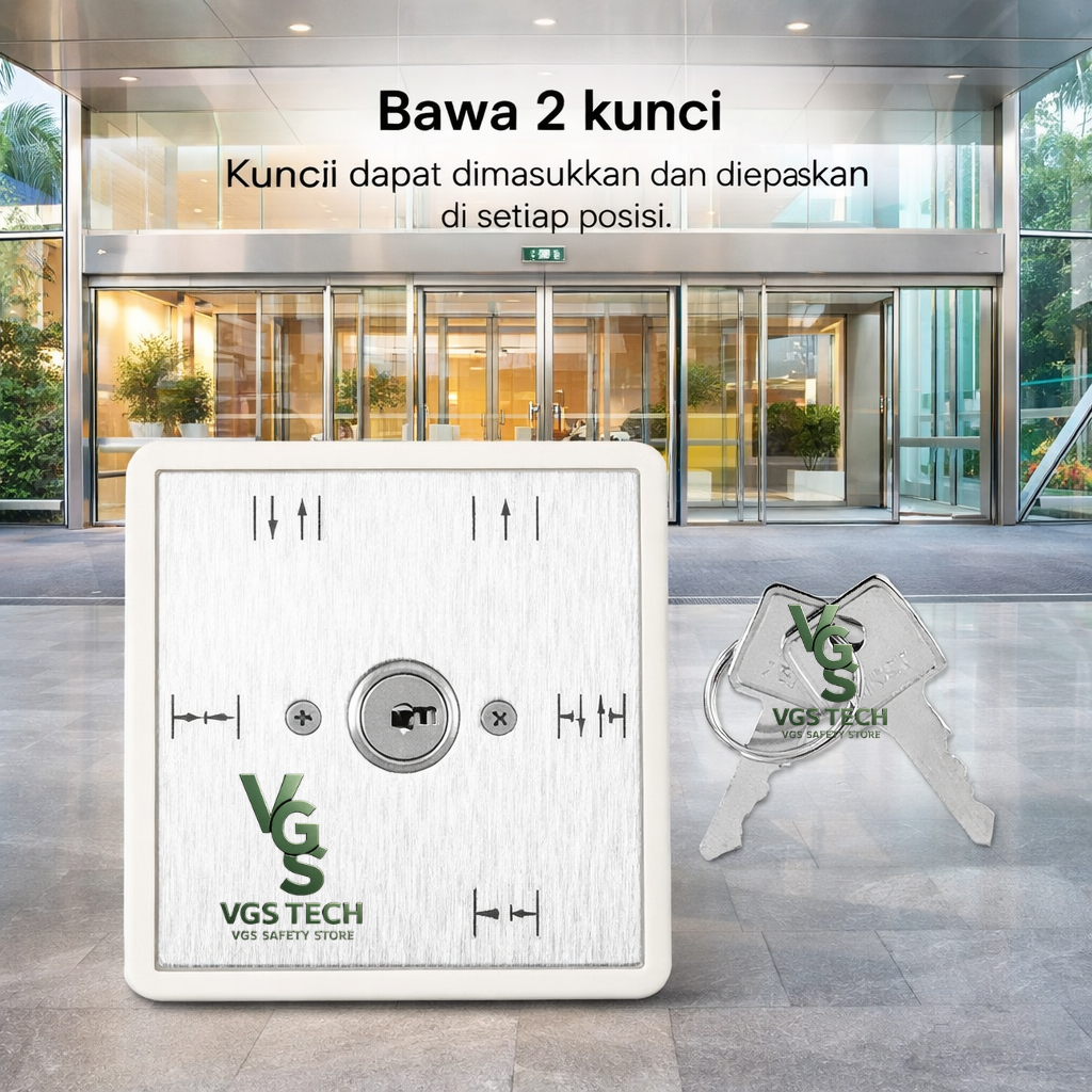 Key Switch Automatic Sliding Door / Kunci Automatic Sliding Door