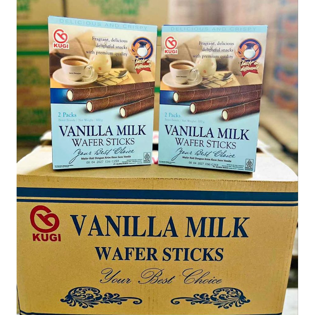 Kugi Wafer Stick 1 Dus 120 Gram 24 Pcs Jajan Hajatan Murah