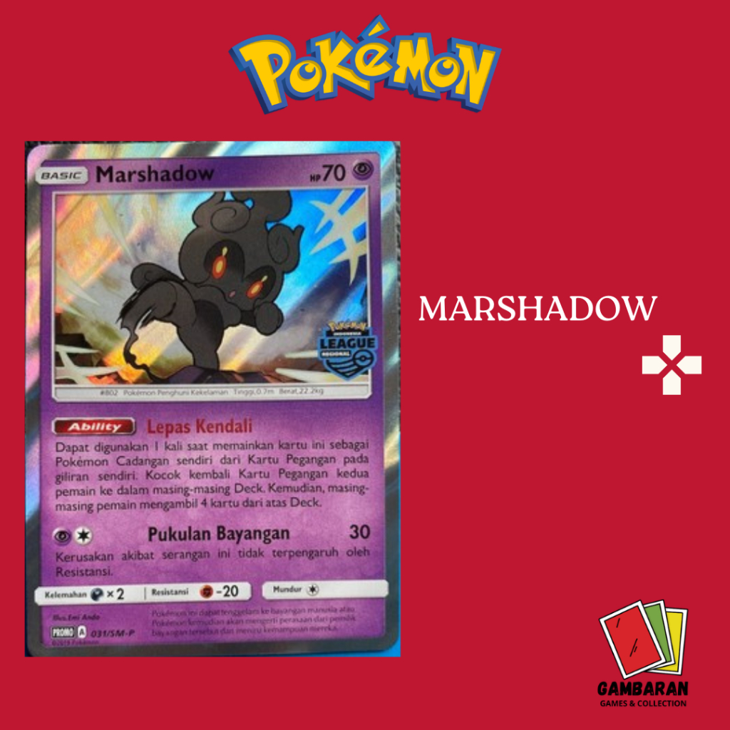 Marshadow Promo League Regional 031/SM-P Kartu Pokemon Indonesia TCG