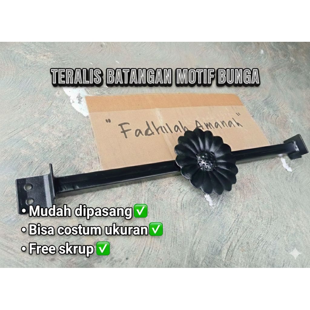 Teralis jendela portable motif Bunga paket 20 batang