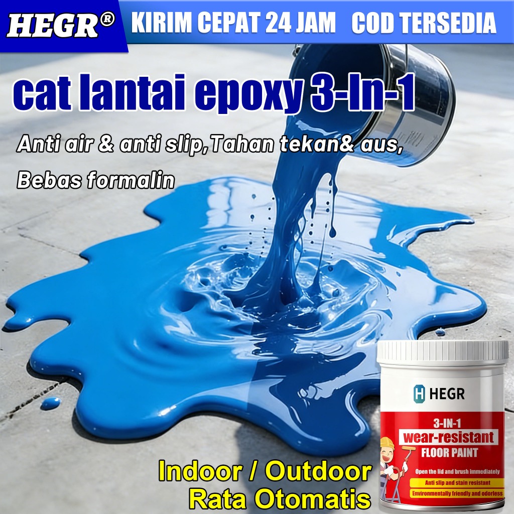 [Bisa COD]Cat Lantai Epoksi 3 in1 1kg Cat Lantai Epoksi Terbaik Cat Lantai Rumah & Industri Cat Lant