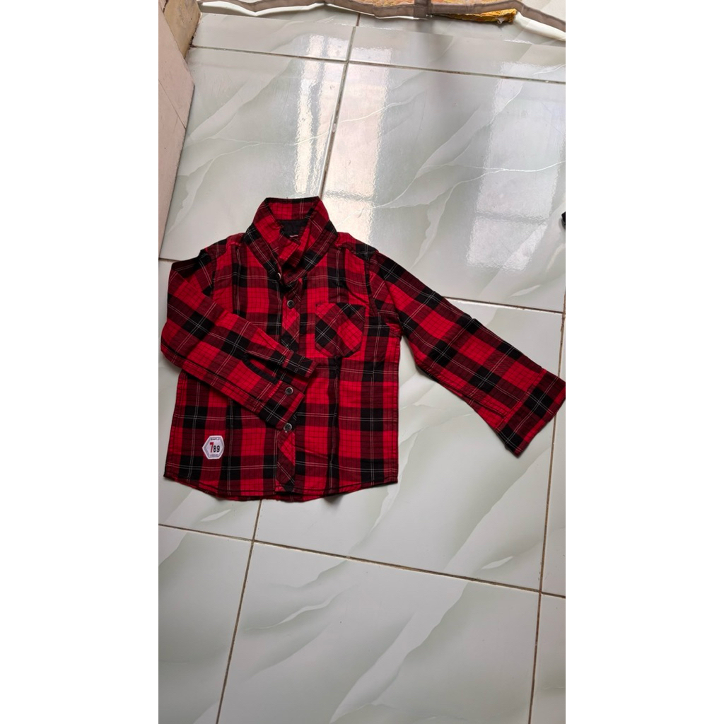 Kemeja Branded Osella Cool Kids usia 3-4 tahun Second Bekas Mulus