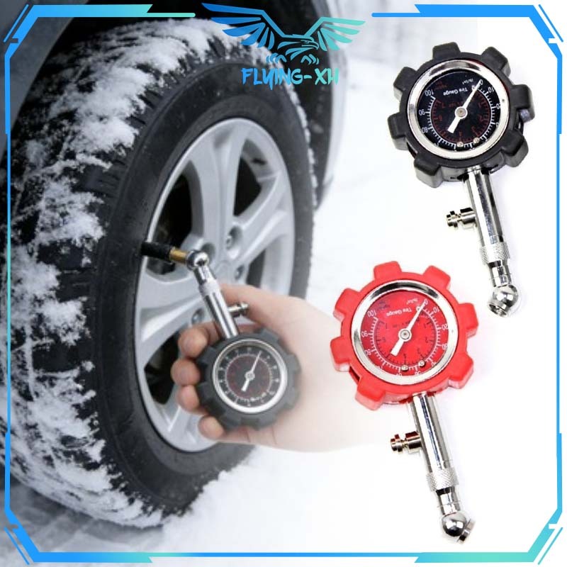 0-100psi Pressure Gauge Kompresor Pengukur Tekanan Ban Mobil Gauge Pressure Skala Jelas Tyre Pressur