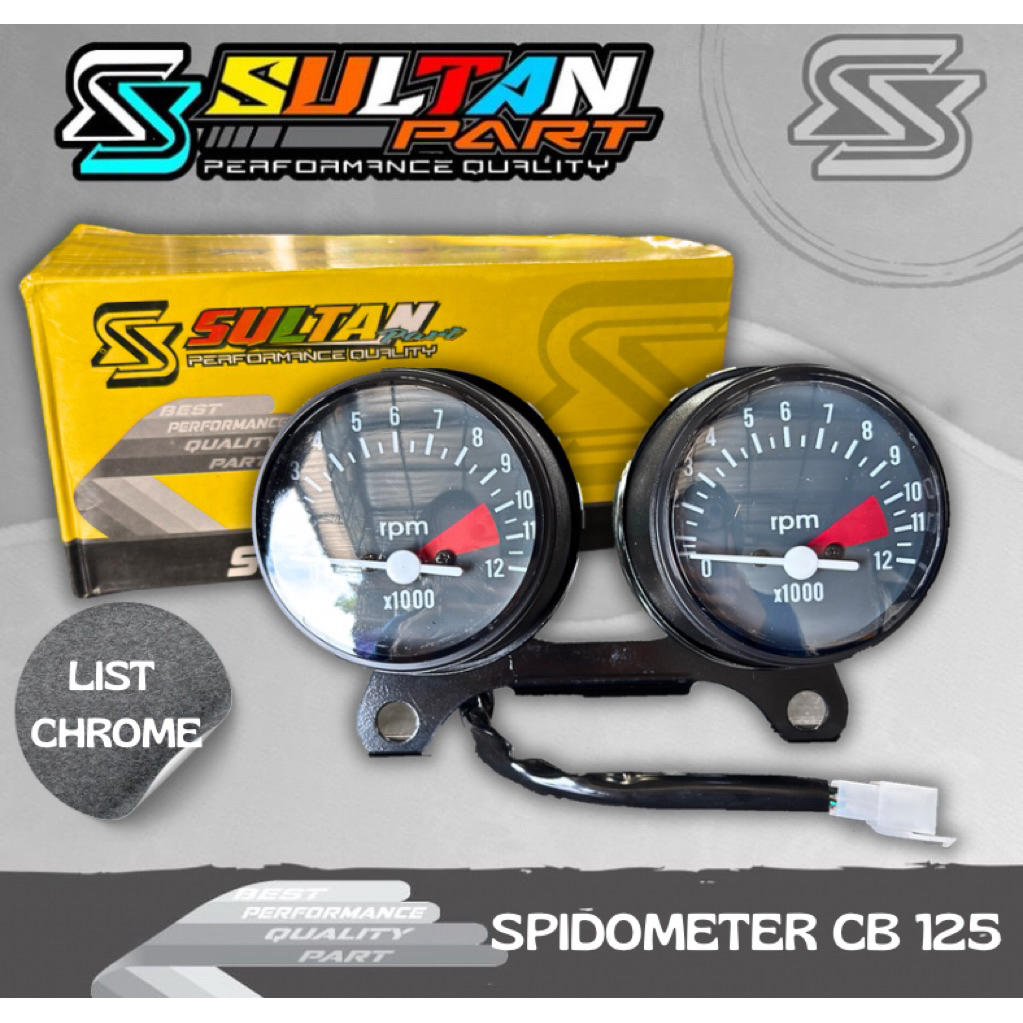 SPIDOMETER CB 125 SPIDOMETER CB LIST CHROM SULTAN PART