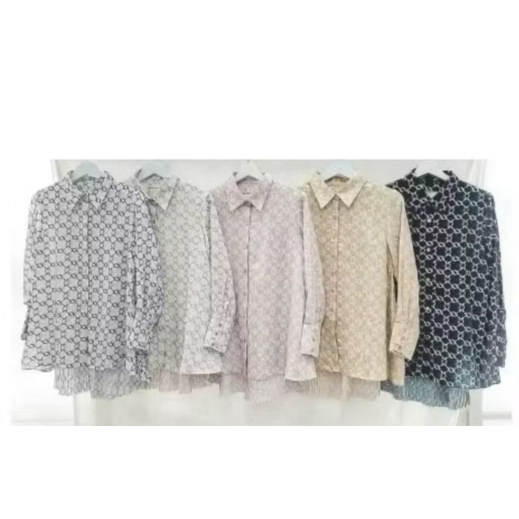 Wearing Klamby Monogram Pleated Shirt