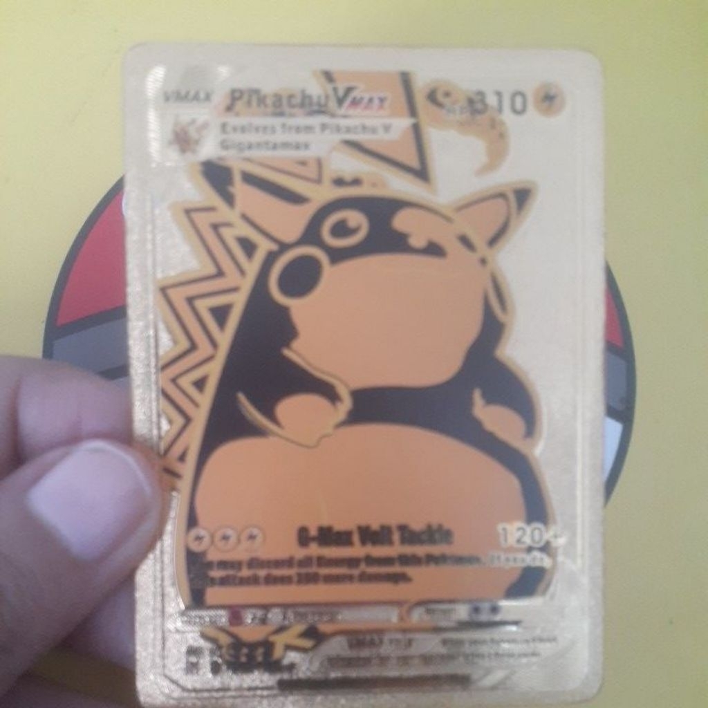 pikachu vmax, G-Max volt Tackle Gold, kartu pokemon