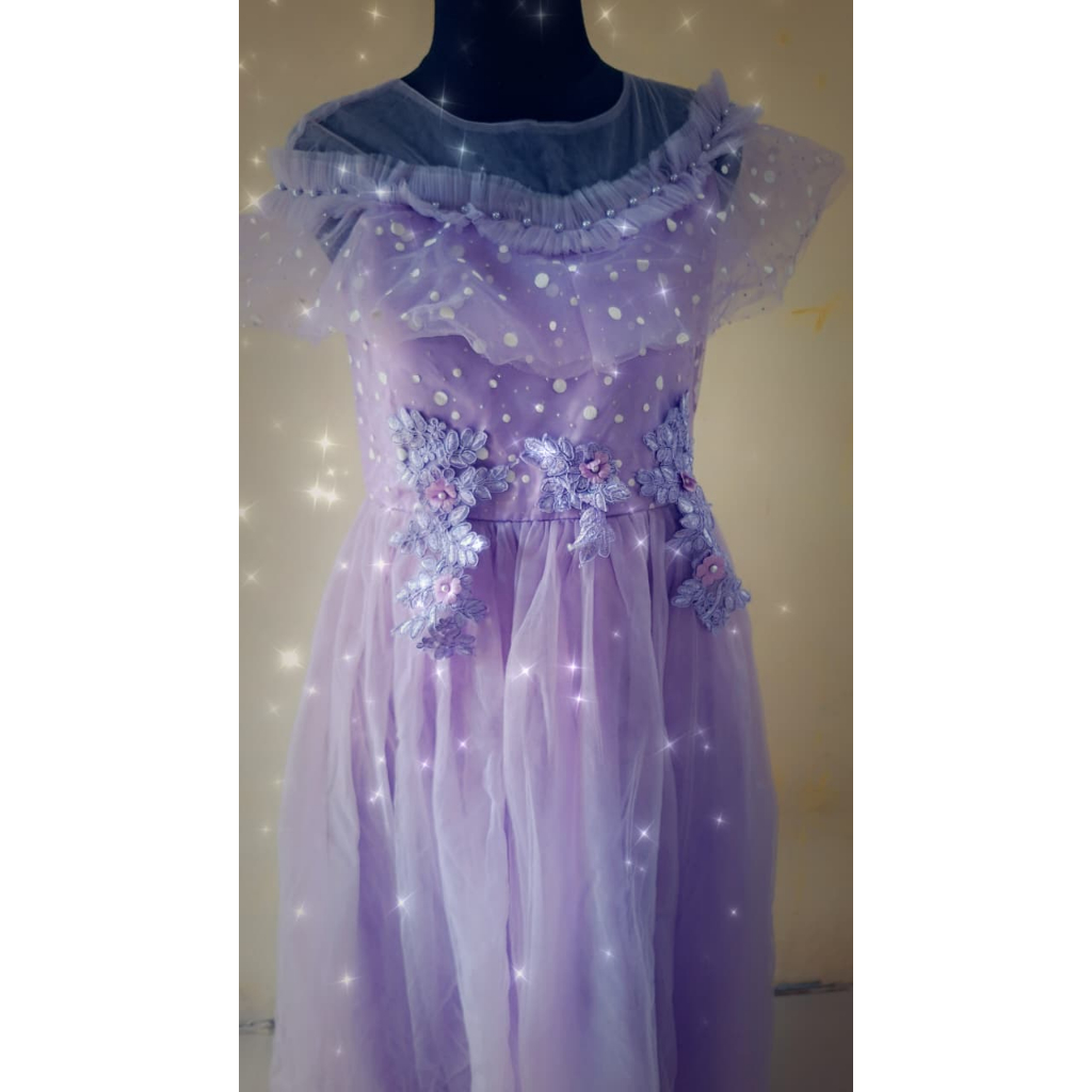 Dress/Gaun Pesta Ungu Preloved