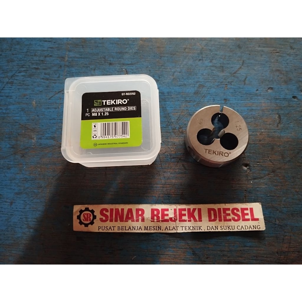 Mata Senai M8 x 1.25 M8 x 1,25 Drat Luar Baut Mata Snei Snai Dies Head M8x1.25 M8x1,25 drat kanan Te