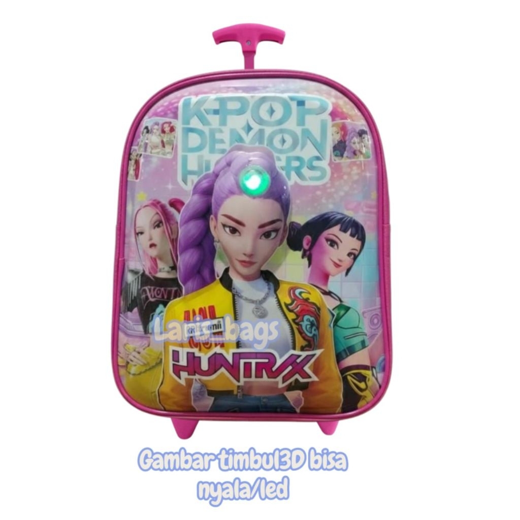tas troli anak TK/tas dorong anak TK SD/tas troli anak perempuan/tas dorong karakter lucu/tas dorong