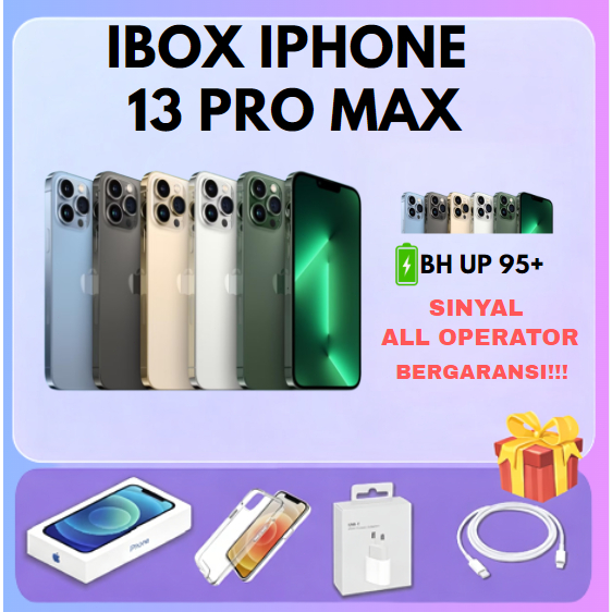 IBOX iPhone 13 Pro Max IMEI Terdaftar Tangan Kedua 100%ORI Fulset Kondisi Perfect