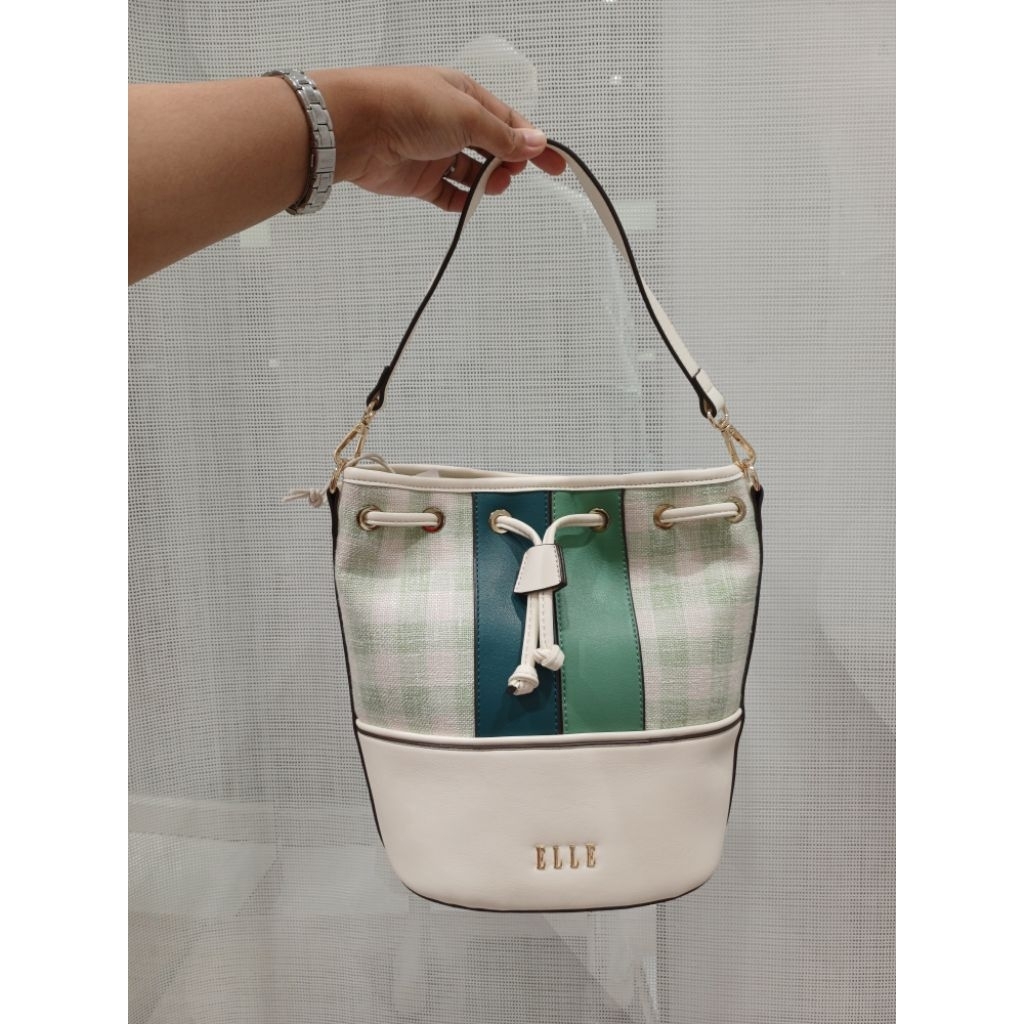 Tas Wanita Handbag Serut ELLE 3233 Original Depstore Mall Ori Tas Bahu Jinjing Sling Bag Selempang B