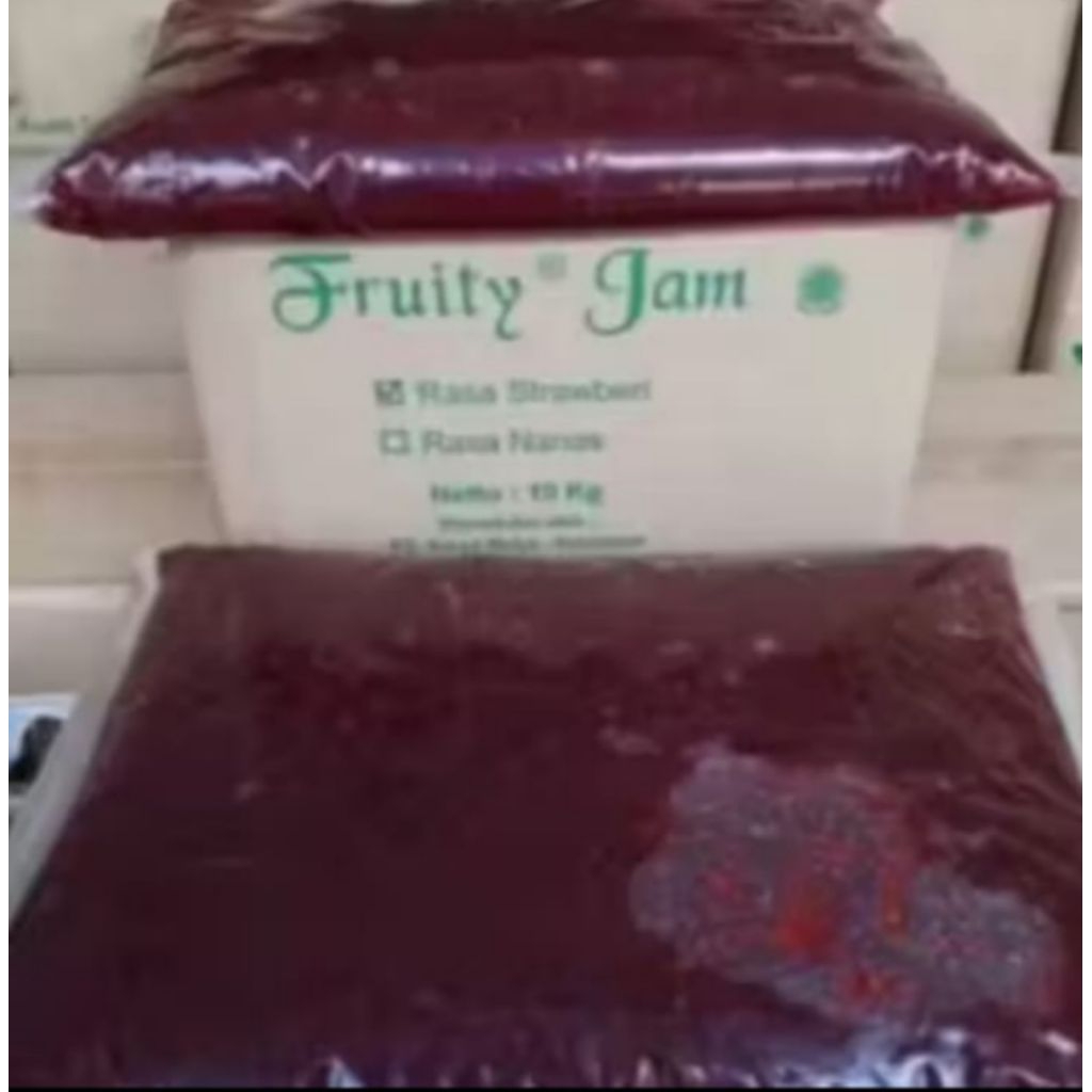 Selai Strawberry Fruity Jam berat @10kg