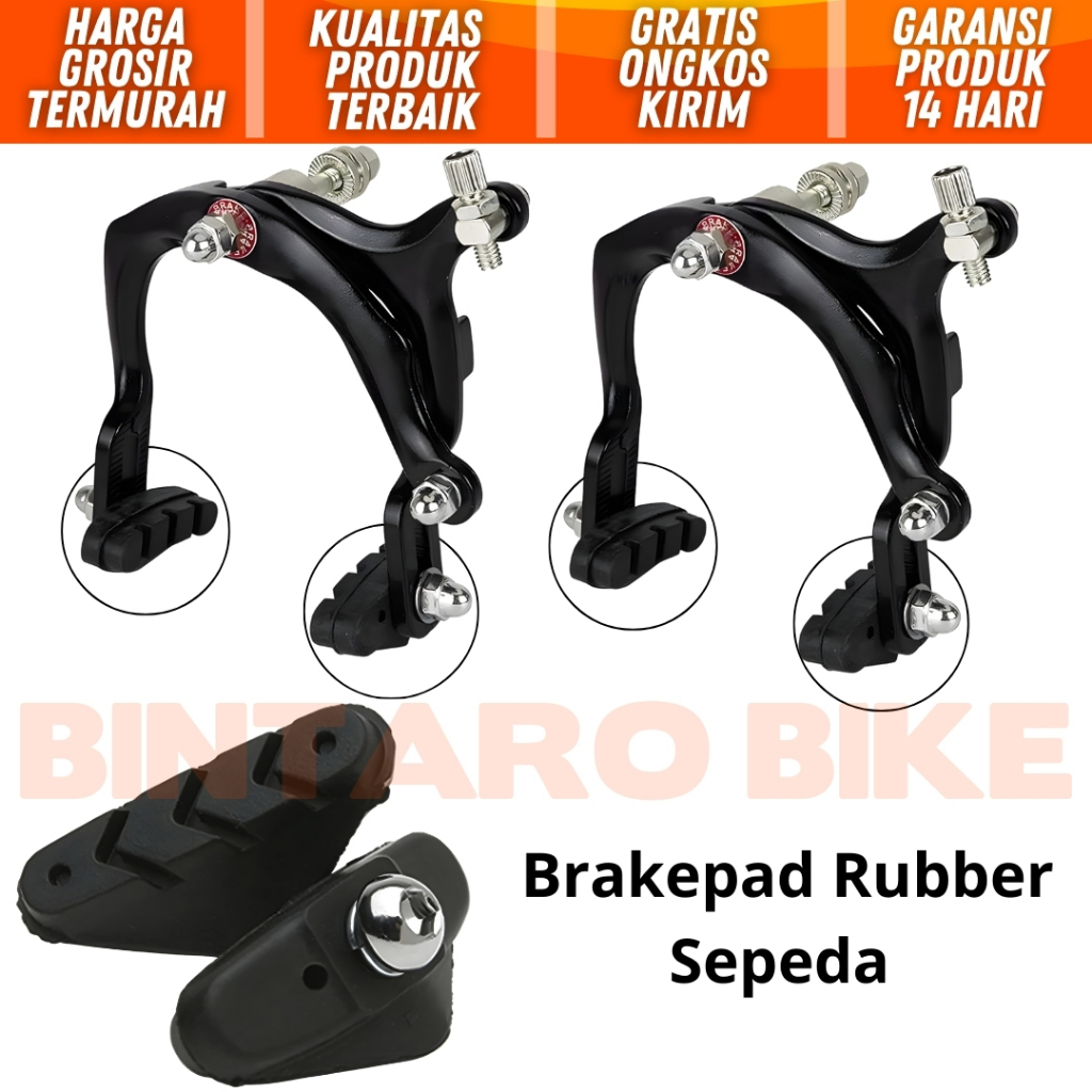 Brake Shoe Pad Sepeda PROMEND Karet Kampas Rem Sepeda Lipat Road bike Kampas karet U brake U-brake P
