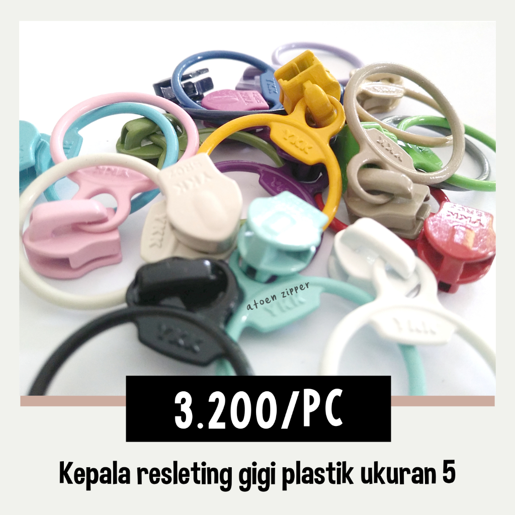Kepala Resleting Bulat YKK No 5 eceran