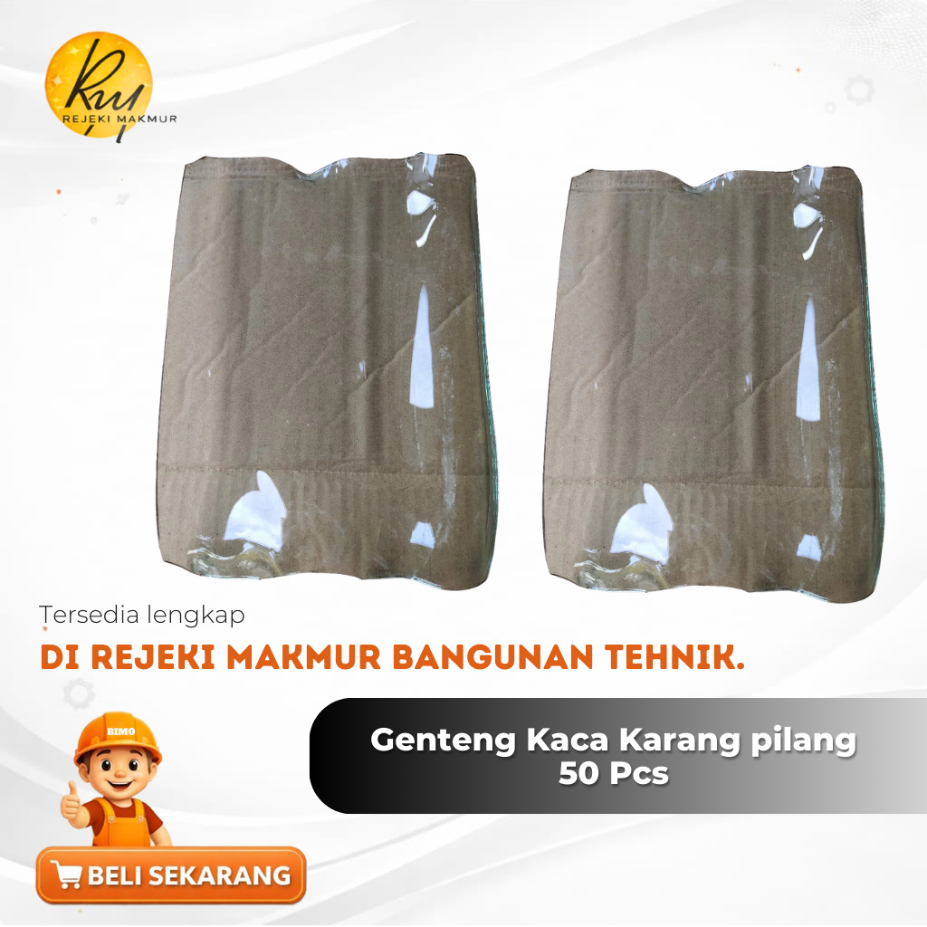 GENTENG KACA KARANGPILANG/ PRENTUL / KODOK - TERMURAH KARANG PILANG (50PCS)