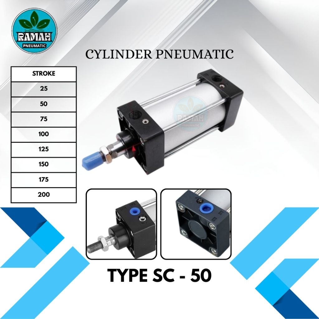 Standard Cylinder Pneumatic SC 50 Air Cylinder Pneumatik Type SC 50