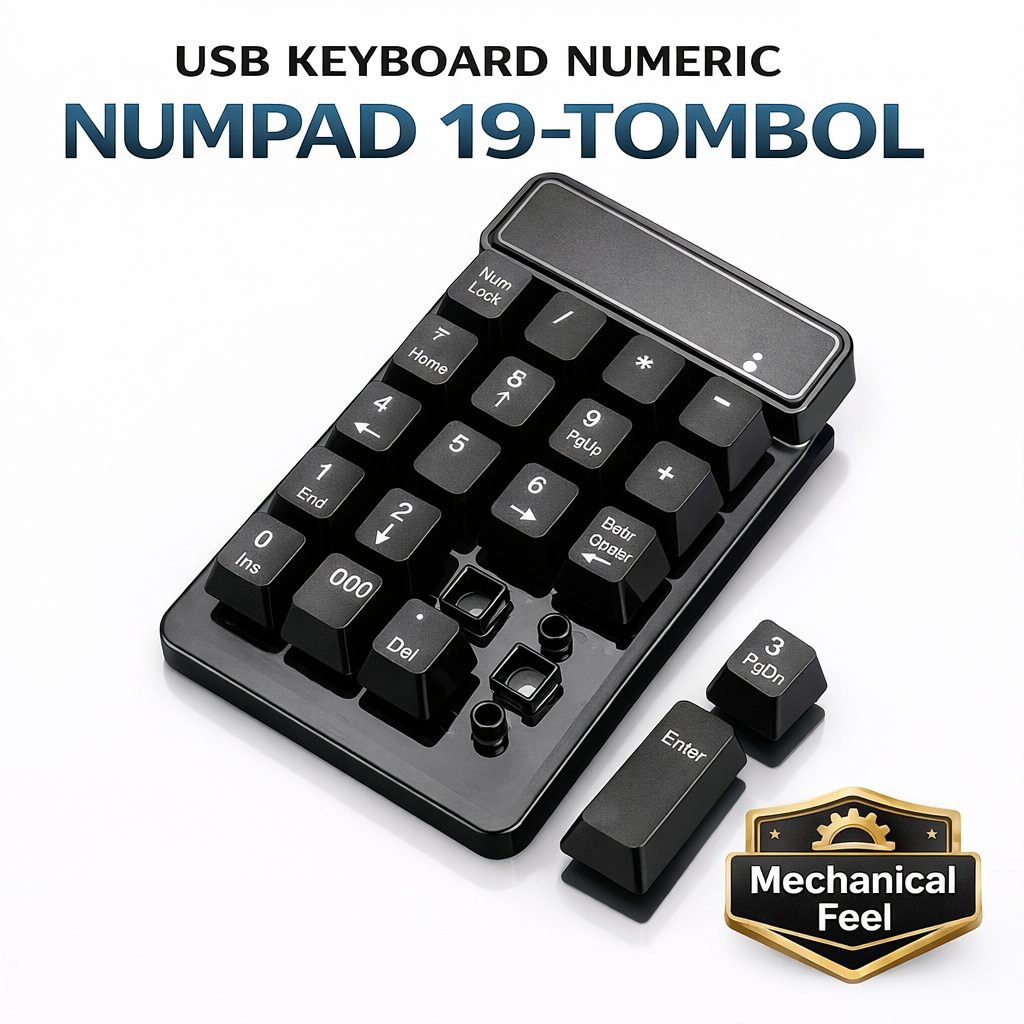 USB Keyboard Numeric Numpad 18-Tombol: K