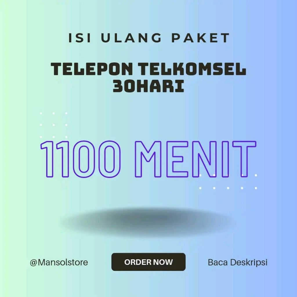 Paket Telp Telkomsel 1100 Menit Berlaku 30 Hr