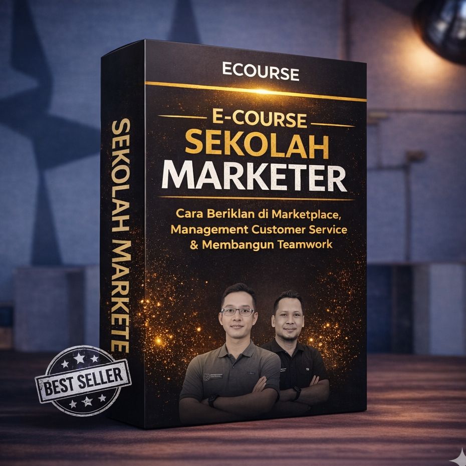 E-Course Sekolah Marketer - Cara Beriklan di Marketplace, Management Customer Service & Membangun Te
