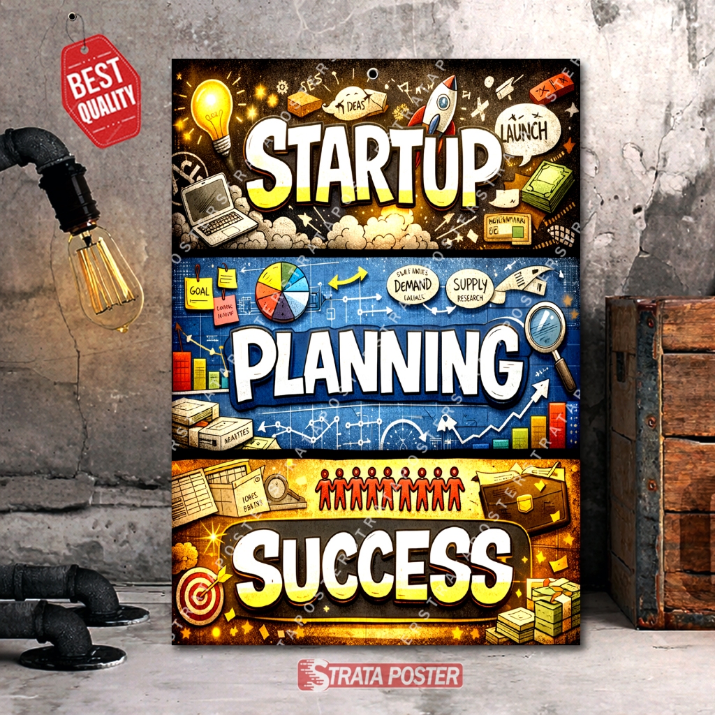 Poster Motivasi Hiasan Dinding Ruang Kerja