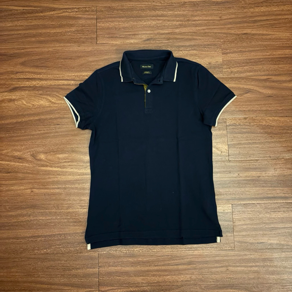 Massimo Dutti Polo Black Casual Fit Second Preloved