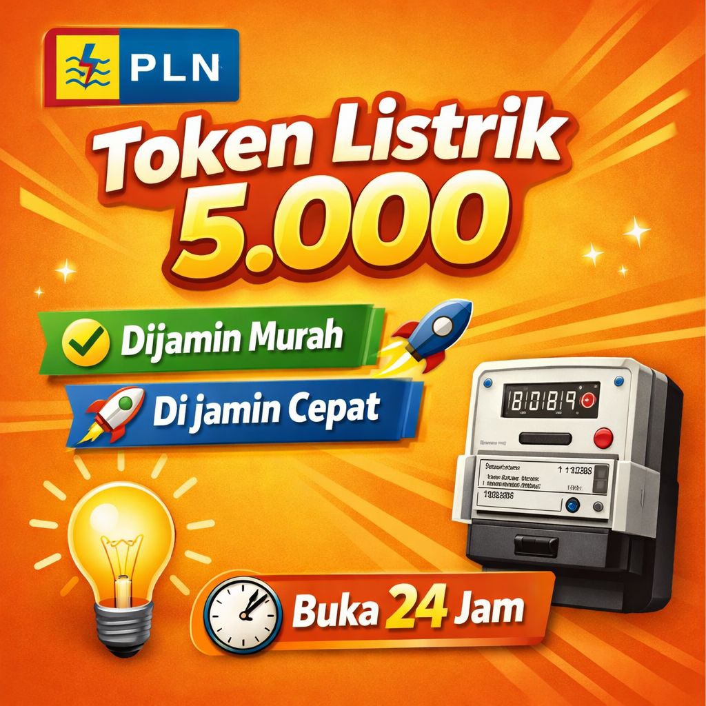 Token Listrik PLN 5k 10k semua ada