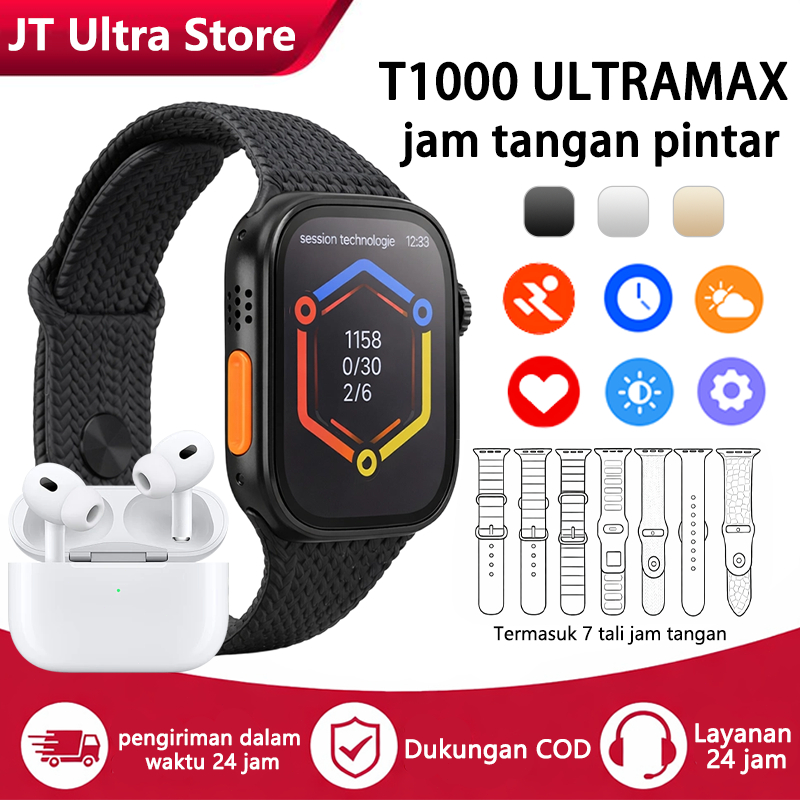 JT Ultra Store T1000 Ultramax 1.91”AMOLED Display Enhanced Sleep Tracking Heart Health Management Sm