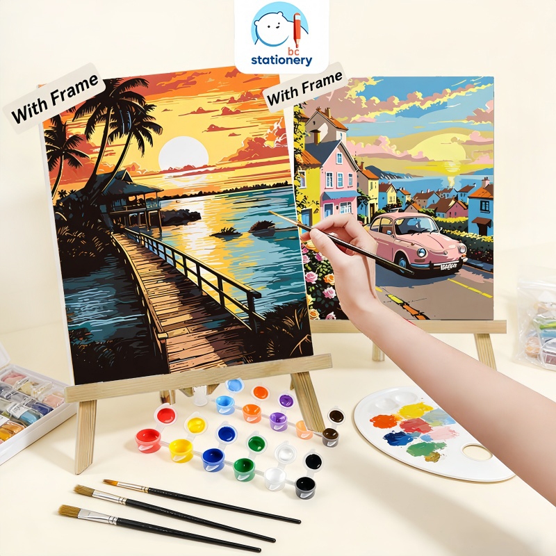 BC Paint By Number 30x40 Painting Kit Canvas Paint Kit Digital Aesthetic Kanvas Lukis